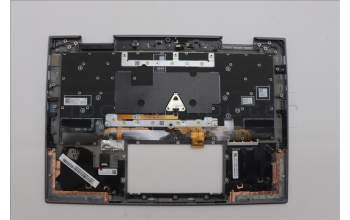 Lenovo 5M11P35042 C-Cover with keyboard, US English Euro, Luna Grey, Fingerprint, WWAN, US