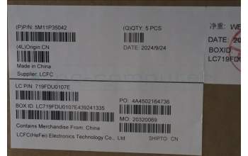 Lenovo 5M11P35042 C-Cover with keyboard, US English Euro, Luna Grey, Fingerprint, WWAN, US