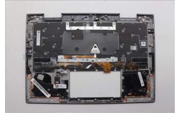 Lenovo 5M11P35043 C-Cover with keyboard, French, Luna Grey, Fingerprint, WWAN, US