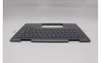 Lenovo 5M11P35043 C-Cover with keyboard, French, Luna Grey, Fingerprint, WWAN, US