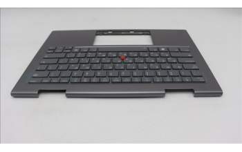 Lenovo 5M11P35047 C-Cover with keyboard, Hebrew, Luna Grey, Fingerprint, WWAN, US