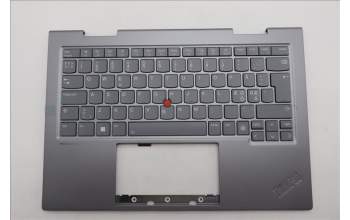 Lenovo 5M11P35056 C-Cover with keyboard, Nordic, Luna Grey, Fingerprint, WWAN, UK