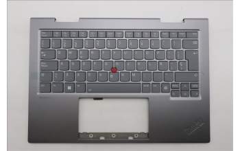 Lenovo 5M11P35060 C-Cover with keyboard, Spanish, Luna Grey, Fingerprint, WWAN, UK