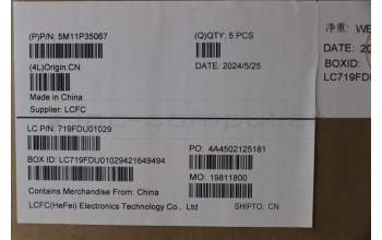 Lenovo 5M11P35067 C-Cover with keyboard, UK English, Luna Grey, Fingerprint, WWAN, UK