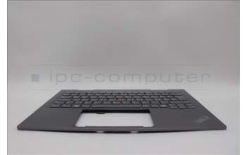 Lenovo 5M11P35085 C-Cover with keyboard, Hungarian, Luna Grey, Fingerprint, WWAN, UK