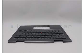Lenovo 5M11P35104 C-Cover with keyboard, UK English, Luna Grey, Fingerprint, WWAN, UK