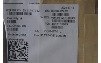 Lenovo 5M11P47342 C-Cover with keyboard, French, No NFC, Backlight, US