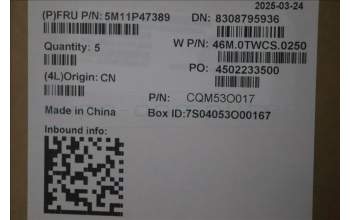 Lenovo 5M11P47389 C-Cover with keyboard, Slovenian, Backlight, UK