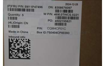 Lenovo 5M11P47496 C-Cover with keyboard, Italian, Backlight, UK