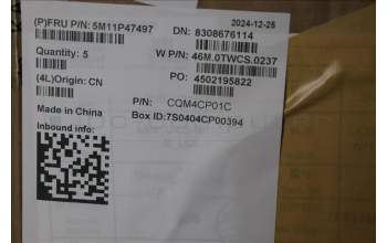 Lenovo 5M11P47497 C-Cover with keyboard, Norwegian, Backlight, UK