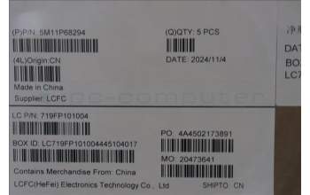 Lenovo 5M11P68294 C-Cover with keyboard, Bulgarian, Black, Backlight, UK