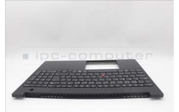 Lenovo 5M11P68300 C-Cover with keyboard, Czech Slovakian, Black, Backlight, UK