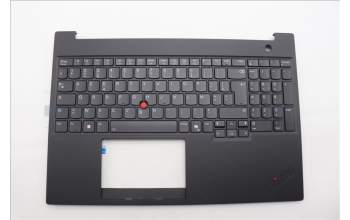Lenovo 5M11P68314 C-Cover with keyboard, French, Black, Backlight, US