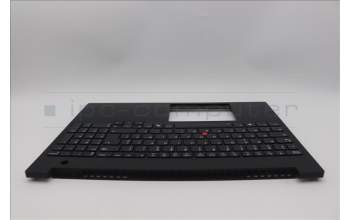 Lenovo 5M11P68314 C-Cover with keyboard, French, Black, Backlight, US