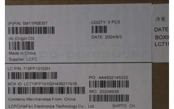 Lenovo 5M11P68357 C-Cover with keyboard, Russian, Black, Backlight, US