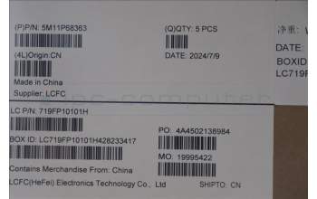 Lenovo 5M11P68363 MECH_ASM BL KB NP BK SPA LTN