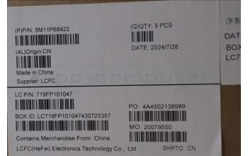 Lenovo 5M11P68422 C-Cover with keyboard, Czech Slovakian, Black, Backlight, WWAN, SIM, UK