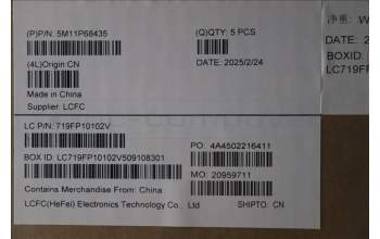 Lenovo 5M11P68435 MECH_ASM BL KB NP BK WW EURO ENG PMX