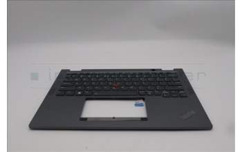 Lenovo 5M11P68929 C-Cover with keyboard, US English Euro, Grey, Backlight, US