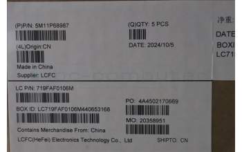 Lenovo 5M11P68987 C-Cover with keyboard, Portuguese, Grey, Backlight, UK