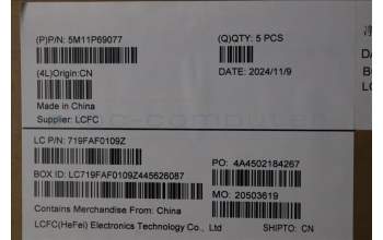 Lenovo 5M11P69077 C-Cover with keyboard, French, Grey, Backlight, WWAN, US