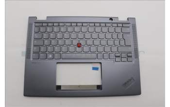 Lenovo 5M11P69083 C-Cover with keyboard, German, Grey, Backlight, WWAN, UK