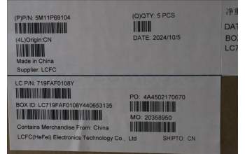 Lenovo 5M11P69104 C-Cover with keyboard, Italian, Grey, Backlight, WWAN, UK