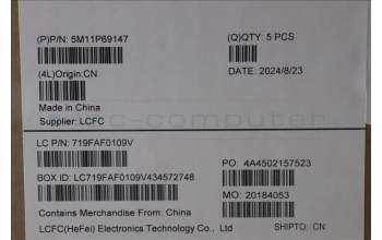 Lenovo 5M11P69147 C-Cover with keyboard, Swedish/Finnish, Grey, Backlight, WWAN, UK