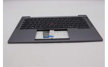 Lenovo 5M11P69262 C-Cover with keyboard, French, Black, Backlight, US