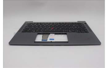 Lenovo 5M11P69350 C-Cover with keyboard, Switzerland, Black, Backlight, UK