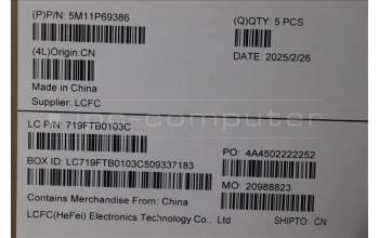 Lenovo 5M11P69386 C-Cover with keyboard, Bulgarian, Black, Backlight, UK