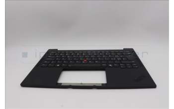 Lenovo 5M11Q25608 C-Cover with keyboard, Switzerland, Black, WLAN, UK