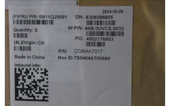 Lenovo 5M11Q25691 C-Cover with keyboard, USA English, Black, WWAN, US