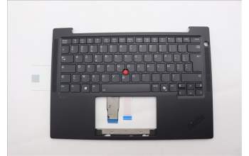 Lenovo 5M11Q53774 C-Cover with keyboard, French, Black, Backlight, US