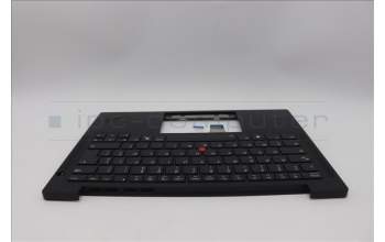 Lenovo 5M11Q53774 C-Cover with keyboard, French, Black, Backlight, US