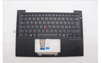 Lenovo 5M11Q53833 C-Cover with keyboard, Italian, Black, Backlight, UK