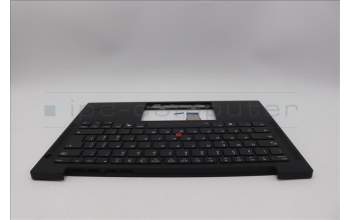 Lenovo 5M11Q53833 C-Cover with keyboard, Italian, Black, Backlight, UK