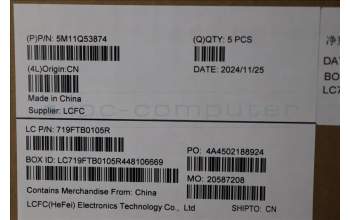 Lenovo 5M11Q53874 C-Cover with keyboard, Nordic, Black, Backlight, UK