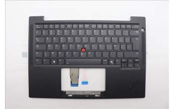 Lenovo 5M11Q54006 C-Cover with keyboard, Belgian, Black, Backlight, WWAN, UK