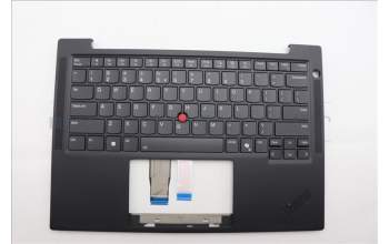 Lenovo 5M11Q54073 C-Cover with keyboard, US English Euro, Black, Backlight, WWAN, US