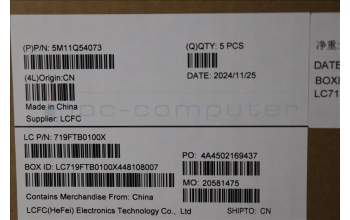 Lenovo 5M11Q54073 C-Cover with keyboard, US English Euro, Black, Backlight, WWAN, US