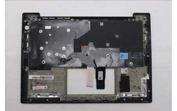 Lenovo 5M11Q54077 C-Cover with keyboard, US English Euro, Black, Backlight, WWAN, US