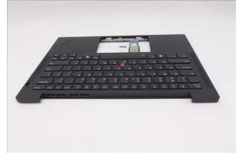 Lenovo 5M11Q54077 C-Cover with keyboard, US English Euro, Black, Backlight, WWAN, US