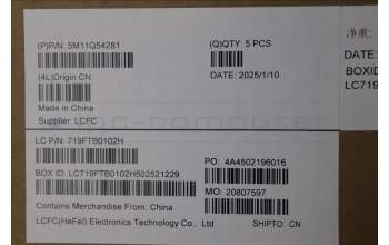 Lenovo 5M11Q54281 C-Cover with keyboard, Ukraine, Black, Backlight, WWAN, US