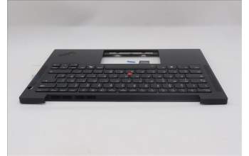 Lenovo 5M11Q54576 C-Cover with keyboard, German, Black, Backlight, UK
