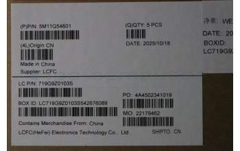 Lenovo 5M11Q54601 C-Cover with keyboard, Hungarian, Black, Backlight, UK