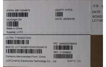 Lenovo 5M11Q54675 C-Cover with keyboard, Russian, Black, Backlight, US