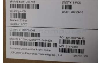 Lenovo 5M11Q54793 C-Cover with keyboard, Belgian, Black, Backlight, UK