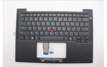 Lenovo 5M11Q54860 C-Cover with keyboard, US English Euro, Black, Backlight, US