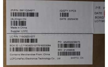 Lenovo 5M11Q54977 C-Cover with keyboard, Portuguese, Black, Backlight, UK